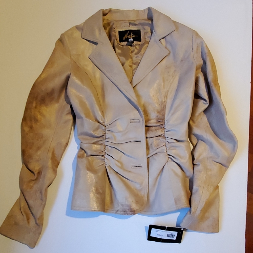 NWT leather jacket sz 2